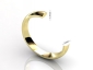 gold half round wedding rings WLY04 profile